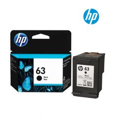 HP 63 Black Ink Cartridge (F6U62A)  For HP DeskJet 1112, 2130, 2131, 2132, 3630, 3632, 3634, 3830, ENVY 4510, 4513, 4516, 4520, 4650, 4517, Officejet 5200 All-in-One Printer