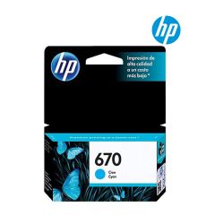 HP 670 Cyan Ink Cartridge (CZ114A) For HP Deskjet Ink Advantage 3525, 4615, 4625, 5525 Printer