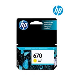 HP 670 Yellow Ink Cartridge (CZ116A) For HP Deskjet Ink Advantage 3525, 4615, 4625, 5525 Printer