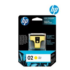 HP 02 Yellow Ink Cartridge (C8773WN) for HP Photosmart C5180, C7180, C6180, 3310, 3210, D7460, 8250, D7360, D7160, C6280, D7260, C7280, C8180 Printer