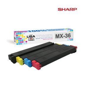  Sharp MX36NT Toner Cartridge Set For Sharp MX-2610N,  Sharp MX-2615N,  Sharp MX-2640N,  Sharp MX-3115N,  Sharp MX-3140N,  Sharp MX-3610N,  Sharp MX-3640N