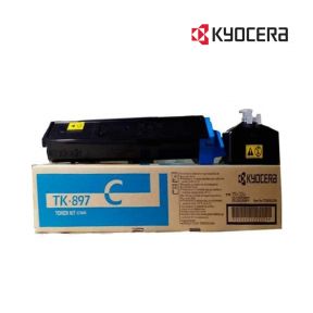  Kyocera TK897C Cyan Toner Cartridge For  Kyocera FS-C8520, Kyocera FS-C8525, Kyocera TASKalfa 205c, Kyocera TASKalfa 255c