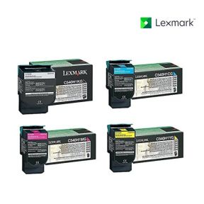 Lexmark C540A1KG-Black|C540A1CG-Cyan|C540A1MG-Magenta|C540A1YG-Yellow Standard Toner Cartridge Set  For Lexmark C540n, Lexmark C543dn, Lexmark C544dn, Lexmark C544dtn, Lexmark C544dw, Lexmark C544n, Lexmark C546dtn, Lexmark X543dn