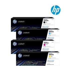 HP 205A 1 Set Original Toner | Black CF530A | Cyan CF531A | Yellow CF532A | Magenta CF533A For HP Colour LaserJet M180N, M181FW All-In One Printers