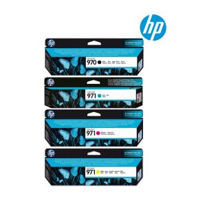 HP 970/971 Ink Cartridge 1 Set | Black CN621A | Cyan CN622A | Magenta CN623A | Yellow CN624A for HP Officejet Pro X451dw, X476dw, X551dw, X576dw Printer