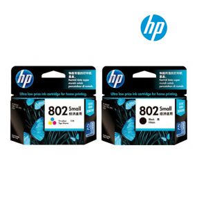 HP 802 Ink Cartridge 1 Set | Black CH562ZZ | Colour CH563Z for HP Deskjet 1000, 1050, 2000, 2050, 3000, 3050, Advantage 2010, 2060 All-in-One Printer Series