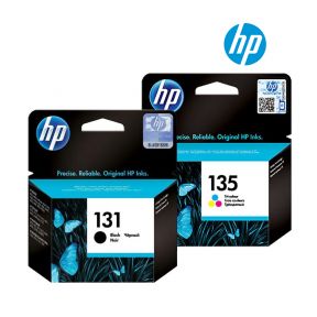 HP 131/135 Ink Cartridge 1 Set | Black C8765H | Colour C8766H for HP Officejet 100, H470, H470b, H470wbt, Photosmart C3183, B8353, Deskjet 460c, 460cb, 460wbt, 5743, 6543 Printer 