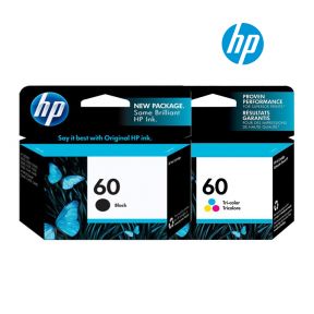 HP 60 Ink Cartridge 1 Set | Black CC640W| Colour CC643WN for HP Deskjet F4280, D2530 , D2545, D2660, D1660, D2680, D2560, Photosmart C4795, D110a, C4780 Printer
