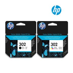HP 302 Ink Cartridge 1 Set | Black F6V66A | Colour F6V66A For HP DeskJet 1110, 2130, 3630, ENVY 4520, OfficeJet 3830, 3831, 4650 Printer