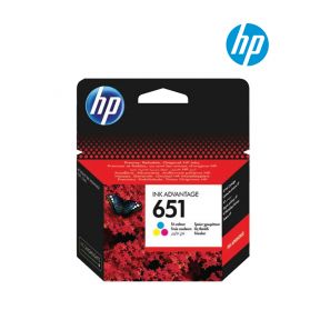 HP 651 Tri-Colour Ink Cartridge (C2P11A) for Hp Officejet 202, 252, Deskjet ink Advantage 5575, 5645 AIO Printer