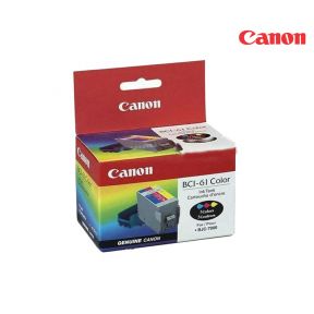 CANON BCI-61 Color Ink Cartridge For Canon BJC-8200, i860 Series, i900D, i9100, i950 Series, i960 Series, i9900, PIXMA iP4000, PIXMA iP4000R, PIXMA iP5000, PIXMA iP6000D, PIXMA iP8500, PIXMA MP750, PIXMA MP760, PIXMA MP780, S800, S820, S820D