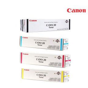 Canon C-EXV20 Toner Cartridge 1 Set | Black | Cyan | Magenta | Yellow For Canon imageRUNNER PRES C6000VP,  C610, C6010S, C6010VP, CVPS C6010VPS, CVPS C7000VP, CVPS C7010VP, CVPS C7010VPS Copiers