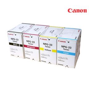 Canon NPG-33 Toner Cartridge 1 Set | Black | Cyan | Magenta | Yellow For CANON ImagePress C1 Copier