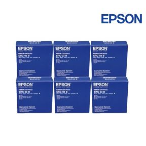 Epson ERC-03 Black Ribbon Cartridge 6-Pack For  Epson M-210V,  220,  220V,  240,  240V,  Burroughs Unisys AP 1317,  1318