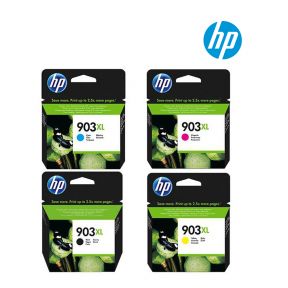 HP 903XL Ink Cartridge 1 Set | Black T6M15A | Cyan T6M03A | Magenta T6M07A | Yellow T6M11A for HP Officejet 6950, Pro 6960, Pro 6970 AiO Printer Series