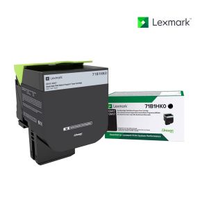 Lexmark 71B1HK0 Black Toner Cartridge For Lexmark CS417dn, Lexmark CS517de, Lexmark CX417de, Lexmark CX517de