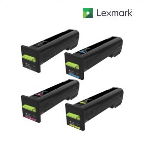 Lexmark 82K0H10-Black|82K0H20-Cyan|82K0H40-Yellow|82K0H30-Magenta 1 Set Toner Standard Cartridge For Lexmark CX820de, Lexmark CX820dtfe, Lexmark CX825de, Lexmark CX825dte, Lexmark CX825dtfe, Lexmark CX860de, Lexmark CX860dte, Lexmark CX860dtfe