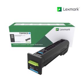 Lexmark 72K10C0 Cyan Toner Cartridge For Lexmark CS820de, Lexmark CS820dte, Lexmark CS820dtfe, Lexmark CX820de, Lexmark CX820dtfe, Lexmark CX825de, Lexmark CX825dte