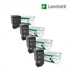 Lexmark 74C0S10-Black|74C1SC0-Cyan|74C1SM0-Magenta|74C1SY0-Yellow 1 Set Toner Cartridge For Lexmark CS720de, Lexmark CS720dte, Lexmark CS725de, Lexmark CS725dte, Lexmark CX725de, Lexmark CX725dhe, Lexmark CX725dthe
