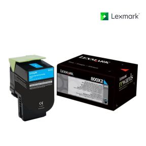 Lexmark 80C0X20 Cyan Toner Cartridge For Lexmark CX510de, Lexmark CX510dhe, Lexmark CX510dthe