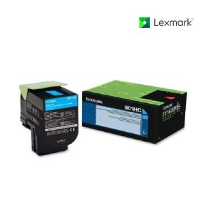Lexmark 80C1HC0 Cyan Toner Cartridge For Lexmark CX410de, Lexmark CX410dte, Lexmark CX410e, Lexmark CX510de, Lexmark CX510dhe, Lexmark CX510dthe