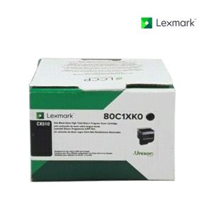 Lexmark 80C1XK0 Black Toner Cartridge For Lexmark CX510de, Lexmark CX510dhe, Lexmark CX510dthe