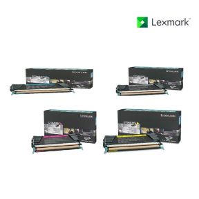 Lexmark C736H1KG-Black|C736H1CG-Cyan|C736H1YG-Yellow|C736H1MG-Magenta High Yield Toner Cartridge Set For Lexmark C736dn, Lexmark C736dtn, Lexmark C736N, Lexmark X736de, Lexmark X738de, Lexmark X738dte