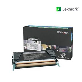 Lexmark C736H1KG Black Toner Cartridge For  Lexmark C736dn, Lexmark C736dtn, Lexmark C736N, Lexmark X736de, Lexmark X736de MFP, Lexmark X738de, Lexmark X738de MFP, Lexmark X738dte, Lexmark XS736de