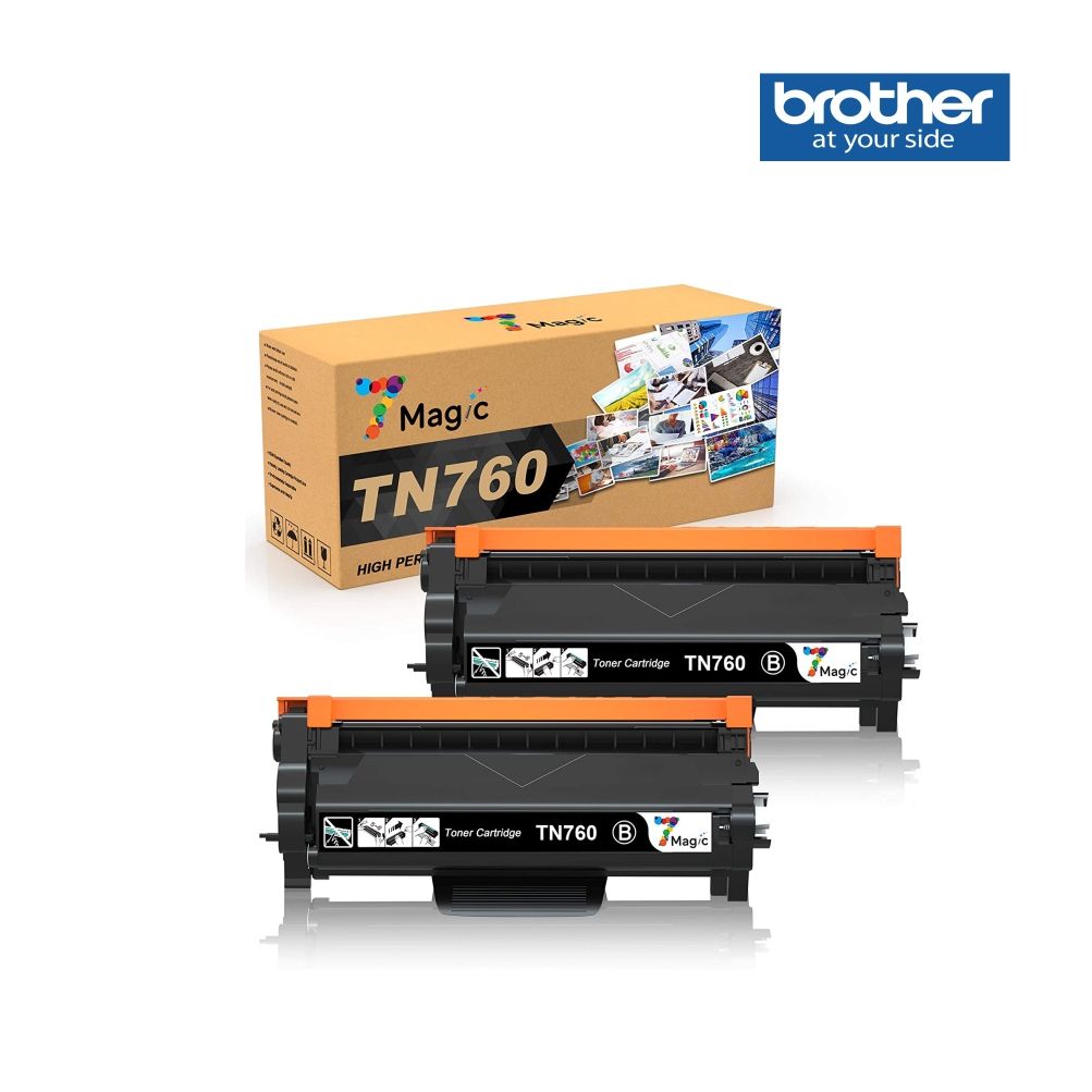 Compatible Brother TN760 Black Toner Cartridge For Brother DCP-L2510 D, Brother  DCP-L2530 DW, Brother DCP-L2550 DN, Brother DCP-L2550DW, Brother HL-L2310D, Brother  HL-L2350DW, Brother HL-L2370 DN, Brother HL-L2370DW, Brother HL-L2370DW XL