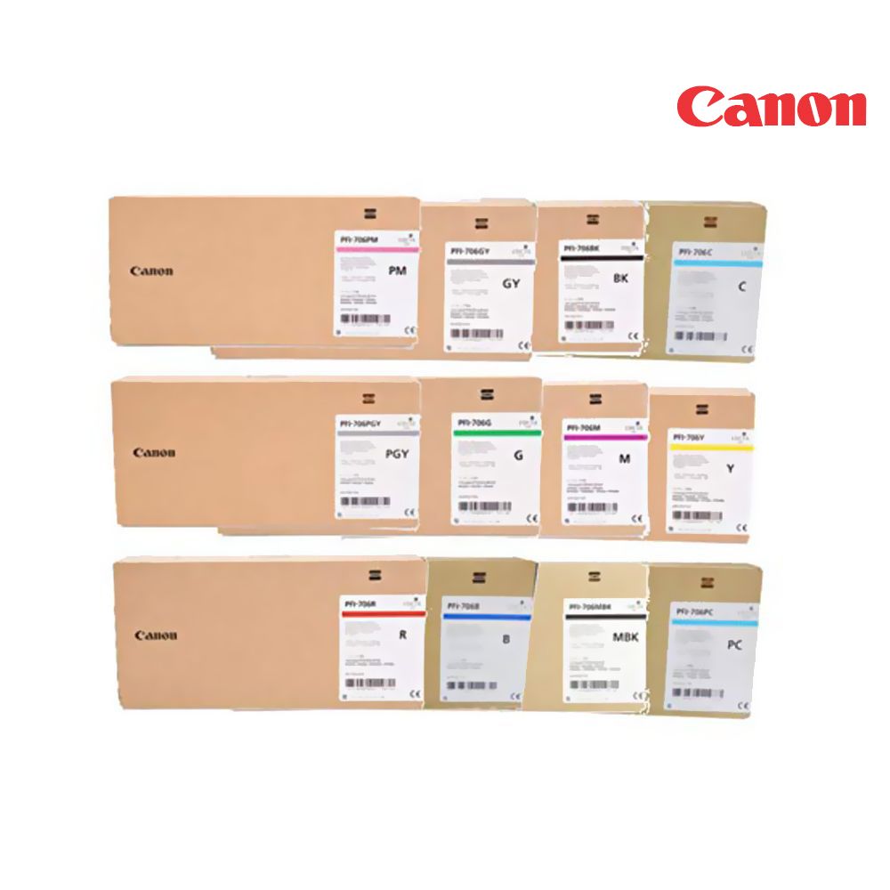 Canon PFI-706 Ink Cartridge 1 Set | Black | Colour
