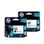 HP 62 Ink Cartridge 1 Set | Black C2P04AE | Colour C2P06AE For HP ENVY 5640, 7640, 7640 Printer