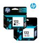 HP 122 Ink Cartridge 1 Set | Black CH561H | Colour CH562HL for HP Deskjet 1000, 2000, 2050, 3000, 3050 Printer