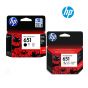 HP 651 Ink Cartridge 1 Set | Black C2P10A | Colour C2P11A for Hp Officejet 202, 252, Deskjet ink Advantage 5575, 5645 AIO Printer