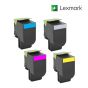 Lexmark 70C0X10-Black|70C0X20-Cyan|70C0X40-Yellow|70C0X30-Magenta 1 Set Standard Toner Cartridge For Lexmark CS510de, Lexmark CS510dte