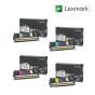 Lexmark C5200KS-Black|C5200CS-Cyan|C5200YS-Yellow|C5200MS-Magenta 1 Set Standard Toner Cartridge For Lexmark C520N, Lexmark C530, Lexmark C530dn