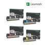 Lexmark C748H2KG-Black|C748H2CG-Cyan|C748H2YG-Yellow|C748H2MG-Magenta 1 Set  Standard Toner Cartridge For Lexmark C748de, Lexmark C748dte, Lexmark C748e