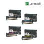 Lexmark C746A2KG-Black|C746A2CG-Cyan|C746A1YG-Yellow |C746A2MG-Magenta 1 Set Standard Toner Cartridge For Lexmark C746dn, Lexmark C746dtn, Lexmark C746n, Lexmark C748de, Lexmark C748dte, Lexmark C748e
