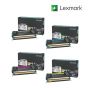 Lexmark X748H1KG-Black|X748H1CG-Cyan|X748H1YG-Yellow |X748H1MG-Magenta 1 Set Standard Toner Cartridge For Lexmark X748de, Lexmark X748dte