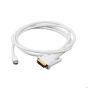Mini DisplayPort DP Thunderbolt to DVI-D (24+1) Single Link Adapter Cable Male to Male 1.8m 6ft