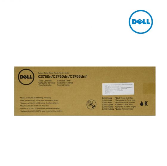  Dell KT6FG Black Toner Cartridge For Dell C3760dn,  Dell C3760n,  Dell C3765dnf,  Dell C3765dnf MFP