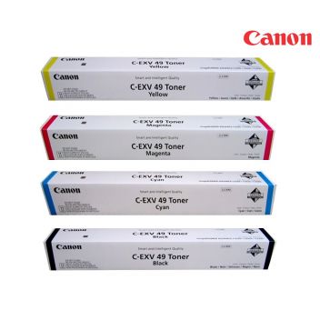 Canon EXV49 Toner Cartridge 1 Set, Black, Cyan, Magenta