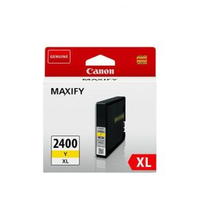 Canon 2400XL Yellow Original High Yield Ink Cartridge - PGI-2400-XLY For Canon MAXIFY iB 4040, iB 4050, iB 4070, iB4140, iB 4150, MB 5000 Series, MB 5040, MB 5050, MB 5070, MB 5100 Series, MB 5120, MB 5150, MB 5155, MB 5300 Series Printers