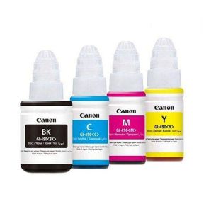 CANON GI-490 (BK/C/M/Y) ORIGINAL BLACK & COLOUR INK BOTTLE 4 PACK