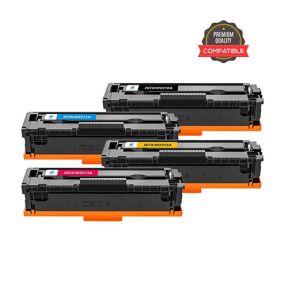 HP 207A No Chip 1 Set Compatible Toner | Black W2210A | Cyan W2211A | Yellow W2212A | Magent For HP Color LaserJet Pro M255dw, M255nw, MFP M283fdn. MFP M283fdw, MFP M282nw All-In-One Printersa W2213A