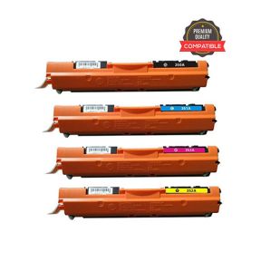 HP 130A 1 Set Compatible Toner | Black CF350A | Cyan CF351A | Yellow CF352A | Magenta CF353A  For HP LaserJet Pro Color MFP M176, MFP M177 Printer series