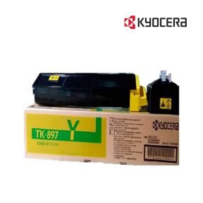  Kyocera TK897Y Yellow Toner Cartridge For  Kyocera FS-C8520, Kyocera FS-C8525, Kyocera TASKalfa 205c, Kyocera TASKalfa 255c