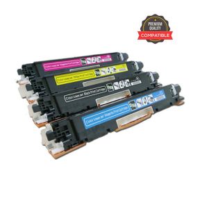 Canon CRG129 Compatible Toner Cartridge 1 Set | Black | Cyan | Magenta | Yellow| For Canon LBP-7010c, 7016c, 7018c, Laser Printers