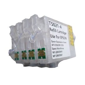 Epson T5021-4 Refillable Ink Cartridge For  Epson XP-5100, 5105, WF-2860DWF, WF-2865DWF Printers