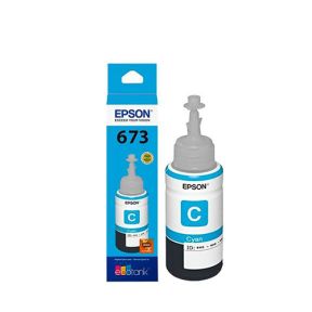 Epson 673 Cyan Original Ink Bottle 70ml For EPSON L800, 801, 805, 810L, 850, 1800  Printers