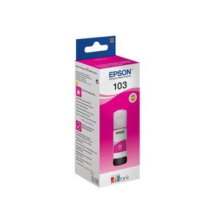 Epson 103 Magenta Original Ink Bottle (C13T00S34A) 65ml For Epson EcoTank L1100, 3110. 3150, 3111, 3151, 3156, 3160 Printers